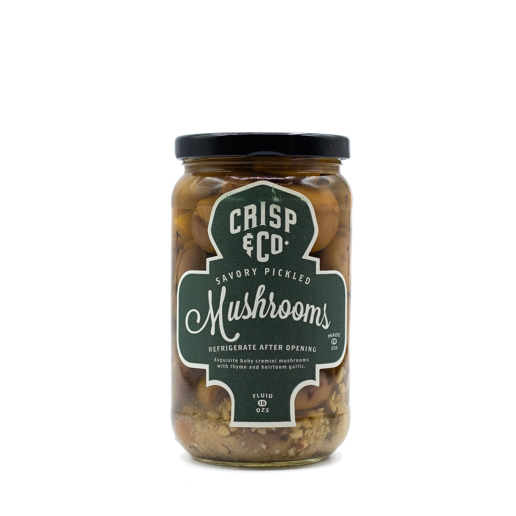 Crisp & Company Pickled Mushrooms Emerald Coast Olive Oil